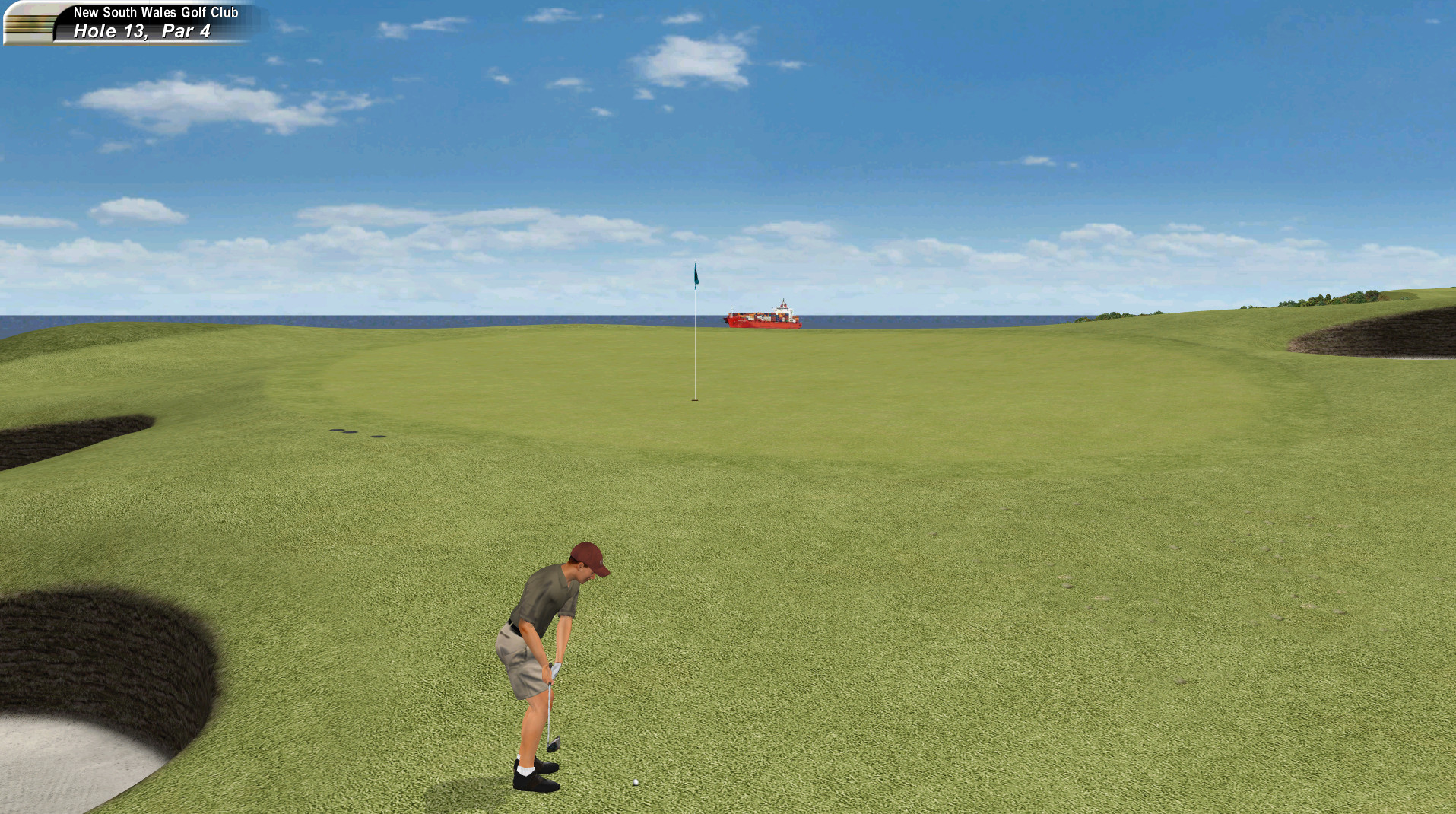 The Spirit of Sydney leaves Botany Bay passing close to 13 and 14